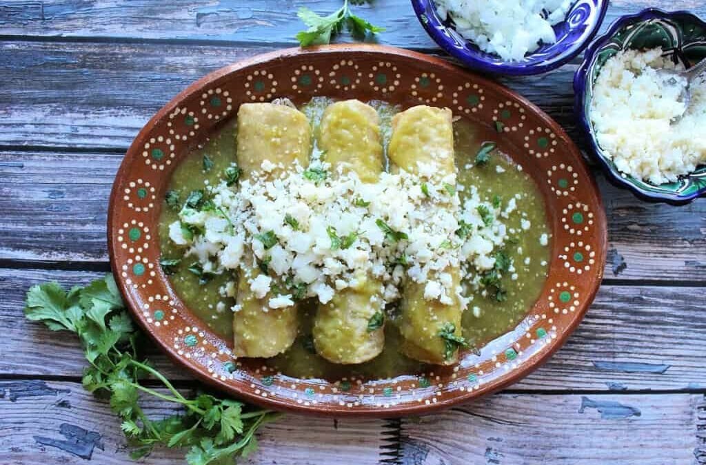 Enchiladas verdes de pollo